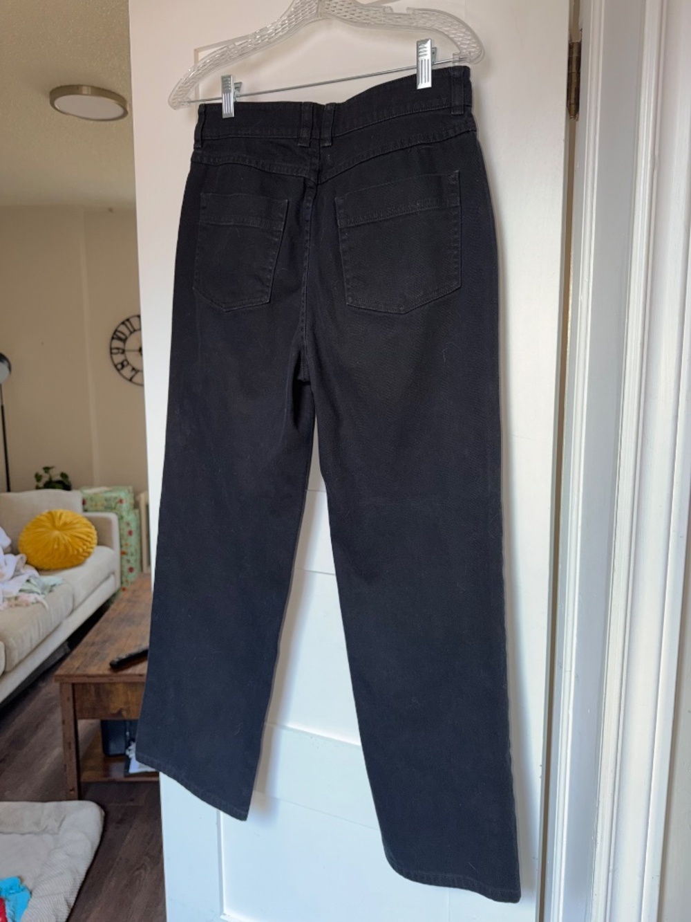 Frank And Oak Black Wide Leg Jeans – Size 8 - Picture 7 of 13